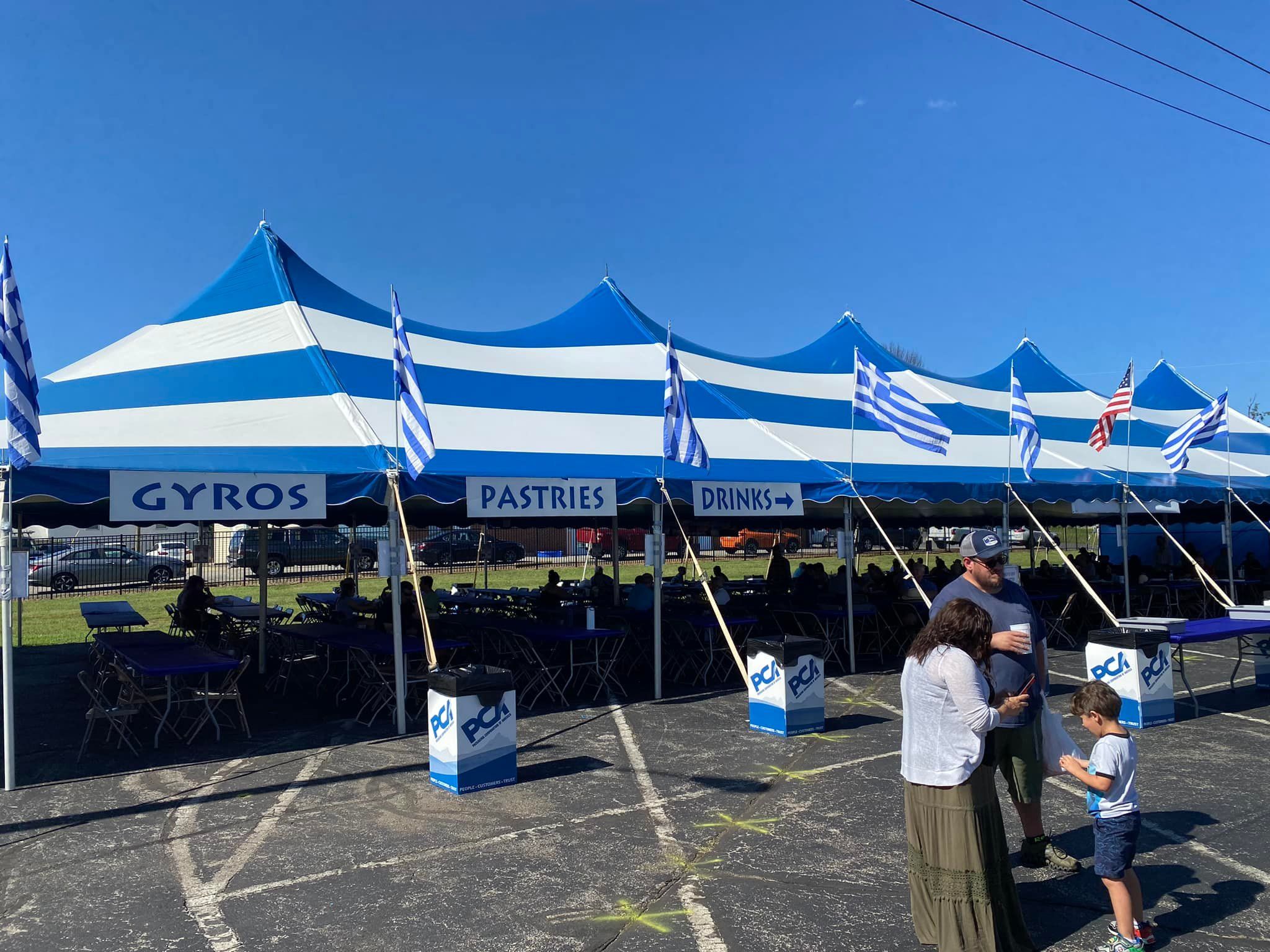 Picture of the seating area at Ronaoke Greek Fest