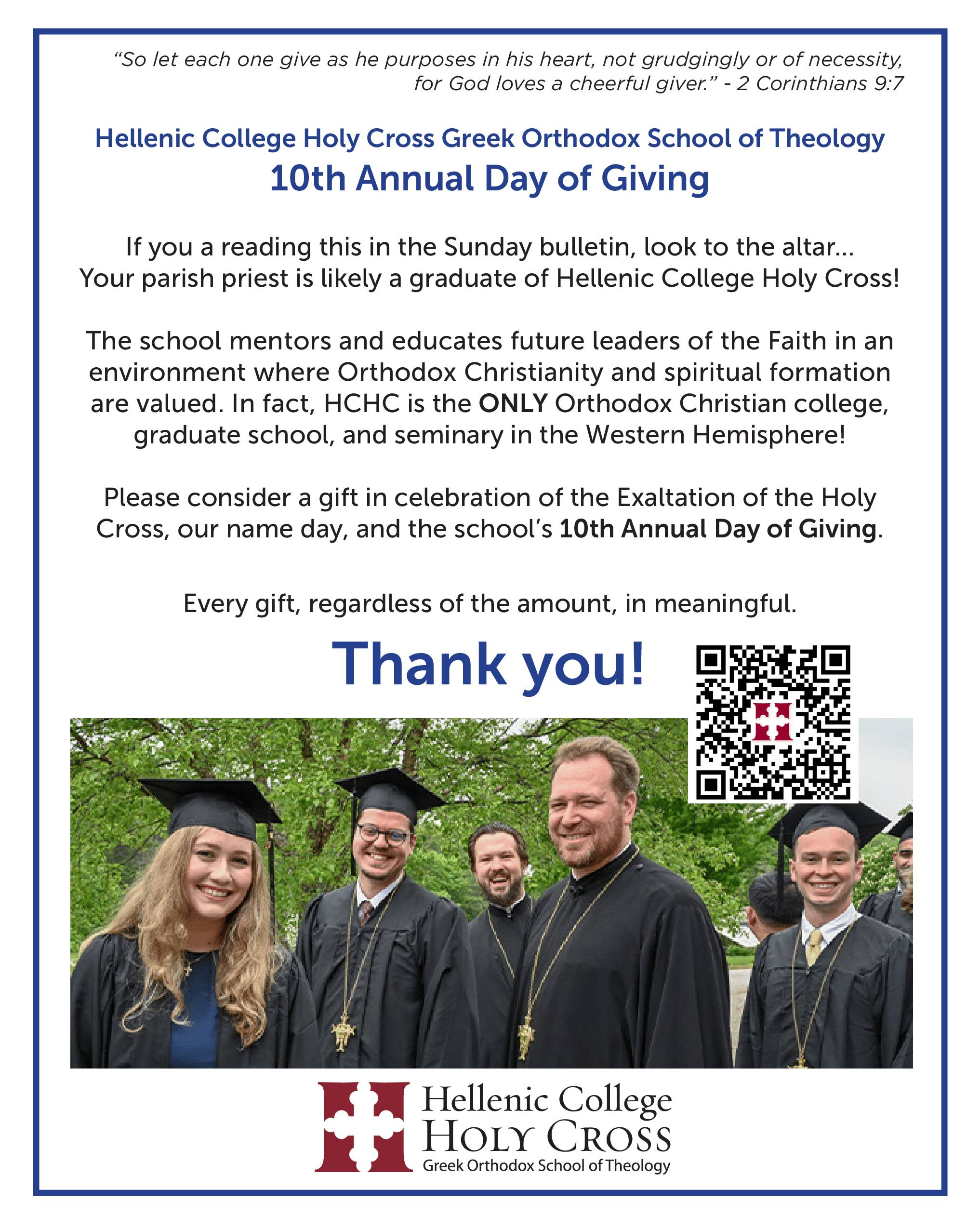 Hellenic College Holy Cross Greek Orthodox School of Theology 10th Annual Day of Giving